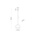 Lampa wisząca ZOE S w nowoczesnym ceglanym kolorze do salonu 10174 TK Lighting