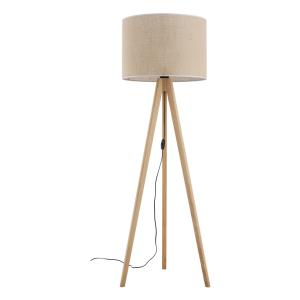 Lampa podłogowa GRAND DĄB, klasyczny trójnóg z abażurem do salonu - 16014