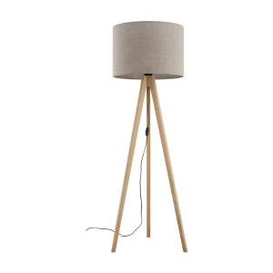 Lampa stojąca GRAND DĄB, klasyczny trójnóg z lnianym kloszem na E27 16015 TK Lighting