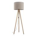 Lampa podłogowa GRAND SOSNA z lnianym kloszem, klasyczny trójnóg 16021 TK Lighting