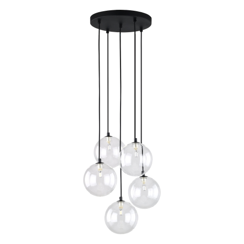 Lampa wisząca PAVLO z pięcioma zwisami z szklanymi kloszami, gwint G9 10212 TK Lighting