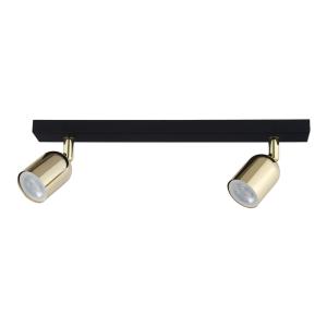 Lampa sufitowa czarna listwa ze złotymi reflektorkami z serii TOP 5617 TK Lighting