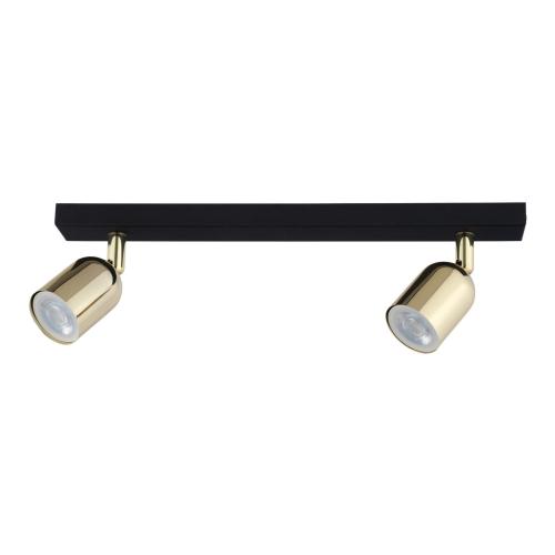 Lampa sufitowa czarna listwa ze złotymi reflektorkami z serii TOP 5617 TK Lighting