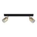 Lampa sufitowa czarna listwa ze złotymi reflektorkami z serii TOP 5617 TK Lighting