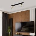 Lampa sufitowa czarna listwa ze złotymi reflektorkami z serii TOP 5617 TK Lighting