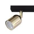 Lampa sufitowa czarna listwa ze złotymi reflektorkami z serii TOP 5617 TK Lighting
