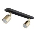 Lampa sufitowa czarna listwa ze złotymi reflektorkami z serii TOP 5617 TK Lighting