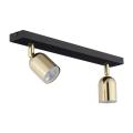 Lampa sufitowa czarna listwa ze złotymi reflektorkami z serii TOP 5617 TK Lighting
