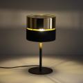Lampka nocna z serii HILTON, klosz czarno złoty na żarówkę E27 16051 TK Lighting