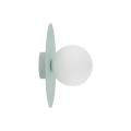 Kinkiet ścienny z miętową rozetą i szklanym mlecznym kloszem PIXI MINT 10229 TK Lighting