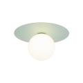 Kinkiet ścienny z miętową rozetą i szklanym mlecznym kloszem PIXI MINT 10229 TK Lighting