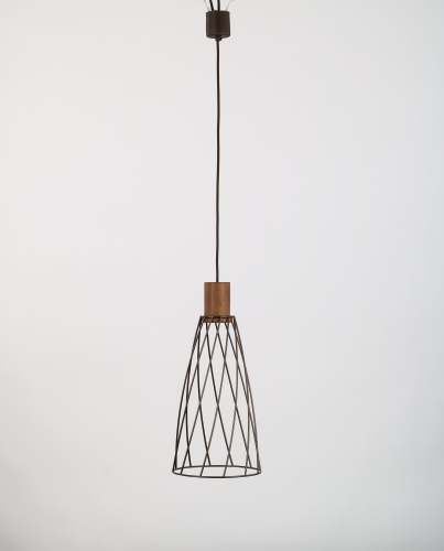 Lampa wisząca MODESTO z drewnianymi elementami w kolorze orzechowym, gwint GU10 10164 TK Lighting