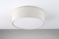 Lampa sufitowa NICOLA BROWN do salonu, lniany klosz w stylu boho, gwint E27 - 10199