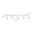 Lampa sufitowa z 5 reflektorkami na GU10 COVER WOOD 5777 TK Lighting