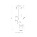 Lampa wisząca z abażurami w kolorze juty CALISTO JUTA na E27 6098 TK Lighting