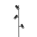 Lampa podłogowa czarna z 3 reflektorkami i osobnymi włącznikami TOP 16064 TK Lighting