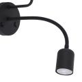 Nowoczesny dwupunktowy kinkiet ścienny z serii MAJA BLACK z włącznikiem 2537 TK Lighting