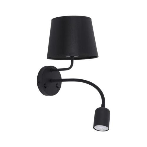 Nowoczesny dwupunktowy kinkiet ścienny z serii MAJA BLACK z włącznikiem 2537 TK Lighting