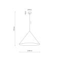 Lampa wisząca CONO BEIGE do nowoczesnych pomieszczeń, pojedynczy zwis z kloszem, żarówka E27 10061 TK Lighting