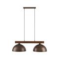 Loftowa lampa wisząca z metalowymi kloszami i drewniana belką OSLO 2xE27 4507 TK Lighting