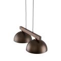 Loftowa lampa wisząca z metalowymi kloszami i drewniana belką OSLO 2xE27 4507 TK Lighting