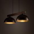 Loftowa lampa wisząca z metalowymi kloszami i drewniana belką OSLO 2xE27 4507 TK Lighting