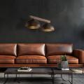 Loftowa lampa wisząca z metalowymi kloszami i drewniana belką OSLO 2xE27 4507 TK Lighting