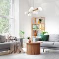 Lampa wisząca drewniana ESTERA szklane mleczne klosze kule 5905 TK Lighting