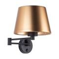 Kinkiet ścienny na ruchomym wysięgniku GLORY z włącznikiem złoty klosz 6482 TK Lighting