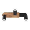 Nowoczesna, 3-punktowa lampa sufitowa z regulowanymi spotami do korytarza, minimalistyczny styl, drewniany detal COVER WOOD 4675 3xGU10 TK Lighting
