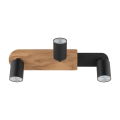 Nowoczesna, 3-punktowa lampa sufitowa z regulowanymi spotami do korytarza, minimalistyczny styl, drewniany detal COVER WOOD 4675 3xGU10 TK Lighting