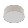 Lampa sufitowa NICOLA BROWN do salonu, lniany klosz w stylu boho, gwint E27 - 10199