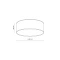 Lampa sufitowa NICOLA BROWN do salonu, lniany klosz w stylu boho, gwint E27 - 10199