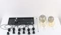 6-punktowa lampa wisząca z kolorowymi kloszami ze szkła do przestronnego salonu 6xE27 CUBUS 2164 TK Lighting