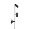 Lampa podłogowa czarna z 3 reflektorkami i osobnymi włącznikami TOP 16064 TK Lighting