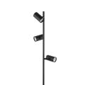 Lampa podłogowa czarna z 3 reflektorkami i osobnymi włącznikami TOP 16064 TK Lighting