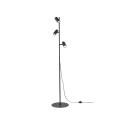 Lampa podłogowa czarna z 3 reflektorkami i osobnymi włącznikami TOP 16064 TK Lighting