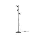Lampa podłogowa czarna z 3 reflektorkami i osobnymi włącznikami TOP 16064 TK Lighting