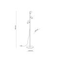 Lampa podłogowa czarna z 3 reflektorkami i osobnymi włącznikami TOP 16064 TK Lighting