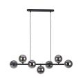 Lampa wisząca w stylu glamour 7-punktowa do salonu, szklane grafitowe klosze ESTERA 5666 7xG9 TK Lighting