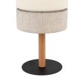 Lampka nocna z szaro-beżowym abażurem i drewnianym elementem do sypialni ECO 5596 1xE27 TK Lighting