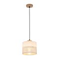 Lampa wisząca z niedużym Ø20cm abażurem do wnętrz w stylu scandic-eco ECO 5770 1xE27 TK Lighting