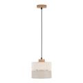 Lampa wisząca z niedużym Ø20cm abażurem do wnętrz w stylu scandic-eco ECO 5770 1xE27 TK Lighting