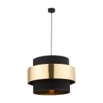Lampa wisząca z czarno-złotym kloszem Ø50cm do jadalni nad stół 1xE27 CALISTO - 4376