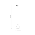 Lampa wisząca czarna stożkowy klosz system 1 fazowy TRACER CONO 10650 TK Lighting