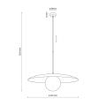 Nowoczesna lampa wisząca do salonu SLATE GLASS w kolorze sabia 10910 TK Lighting