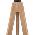 Lampa podłogowa na drewnianym trójnogu z czarnym abażurem w kształcie ściętego stożka WALZ 5599 1xE27 TK Lighting