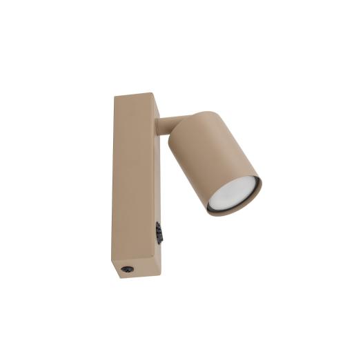 Kinkiet ścienny TOP z ruchomym reflektorkiem i włącznikiem do sypialni beż 10747 TK Lighting