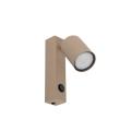 Kinkiet ścienny TOP z ruchomym reflektorkiem i włącznikiem do sypialni beż 10747 TK Lighting