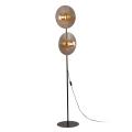 Nowoczesna lampa podłogowa LUNAR WOOD z szklanymi kloszami do salonu 2xG9 16135 TK Lighting